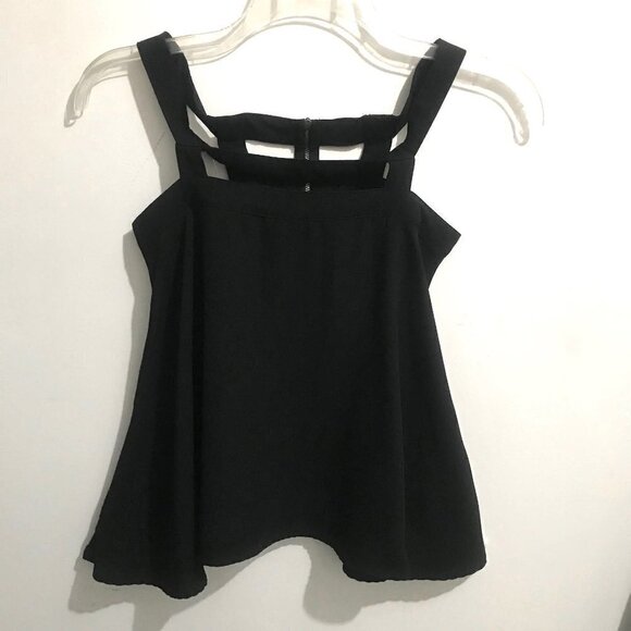 Sparkle & Fade Top w/ Straps & Zipper Black Sz 12 - Picture 1 of 5
